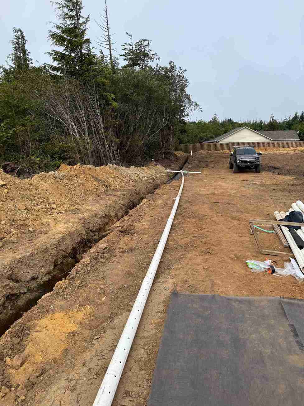 Coos Bay French Drain Install - Utility Installation project in Coos Bay, Oregon (photo 8)