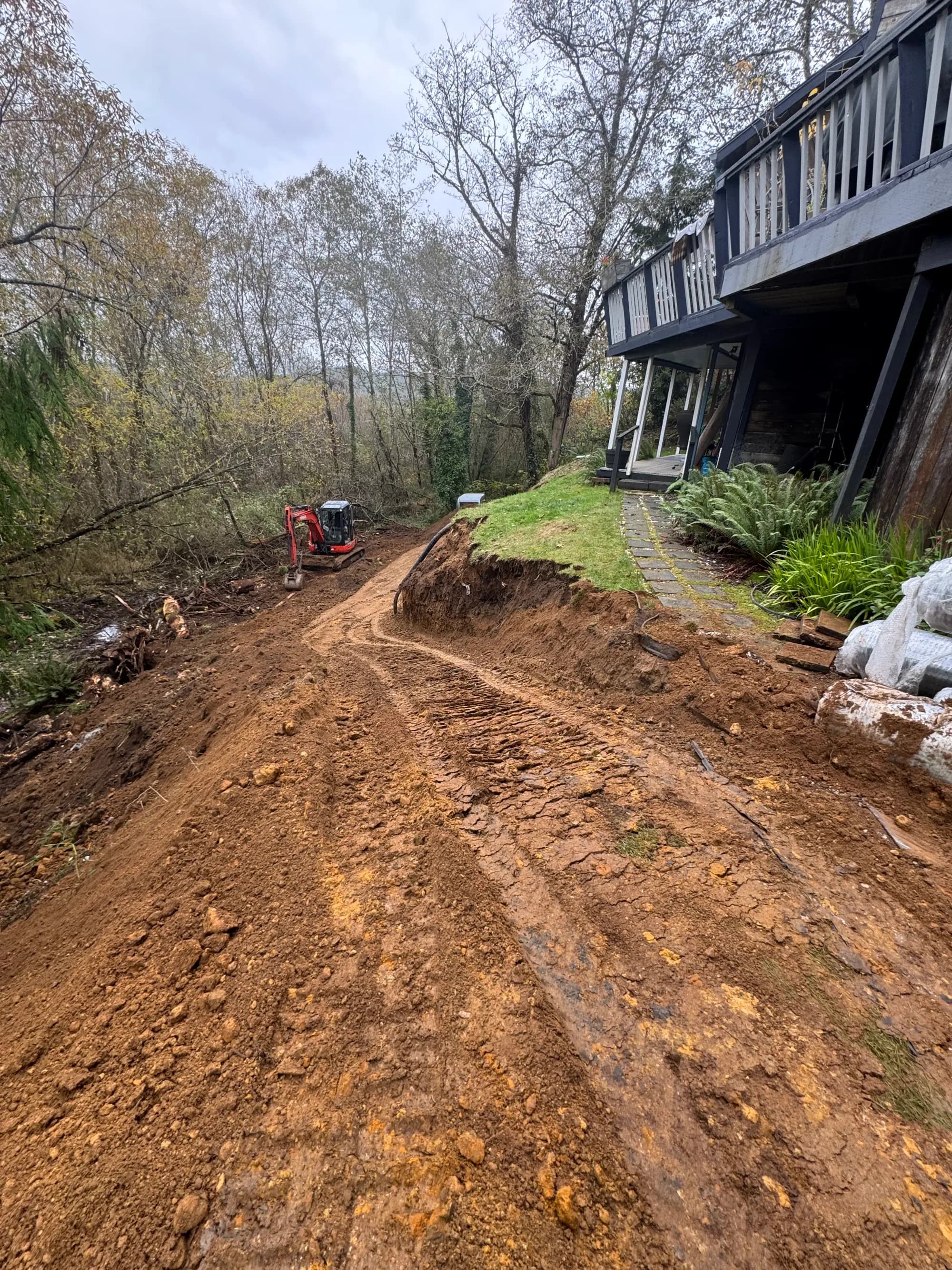 Coos Bay Hillside Repair - Retaining Walls project in Coos Bay, Oregon (photo 2)